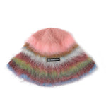 復古彩虹條紋百搭帽