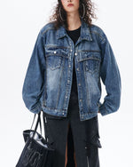 Vintage washed denim jacket