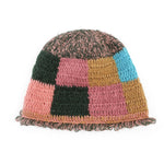 復古撞色拼接漁夫帽