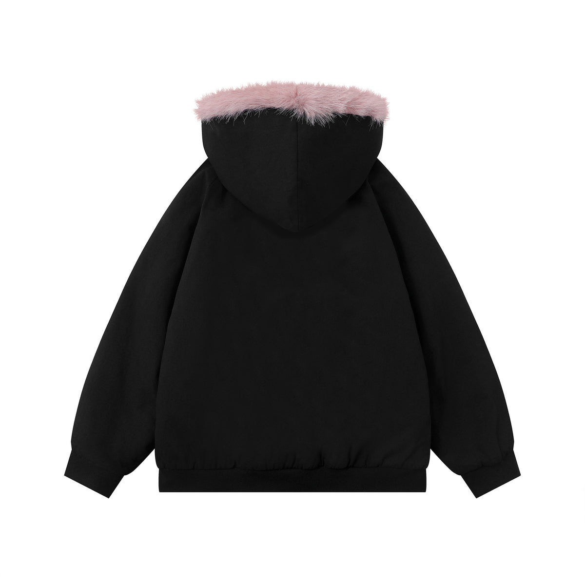 Retro reversible hooded cotton jacket