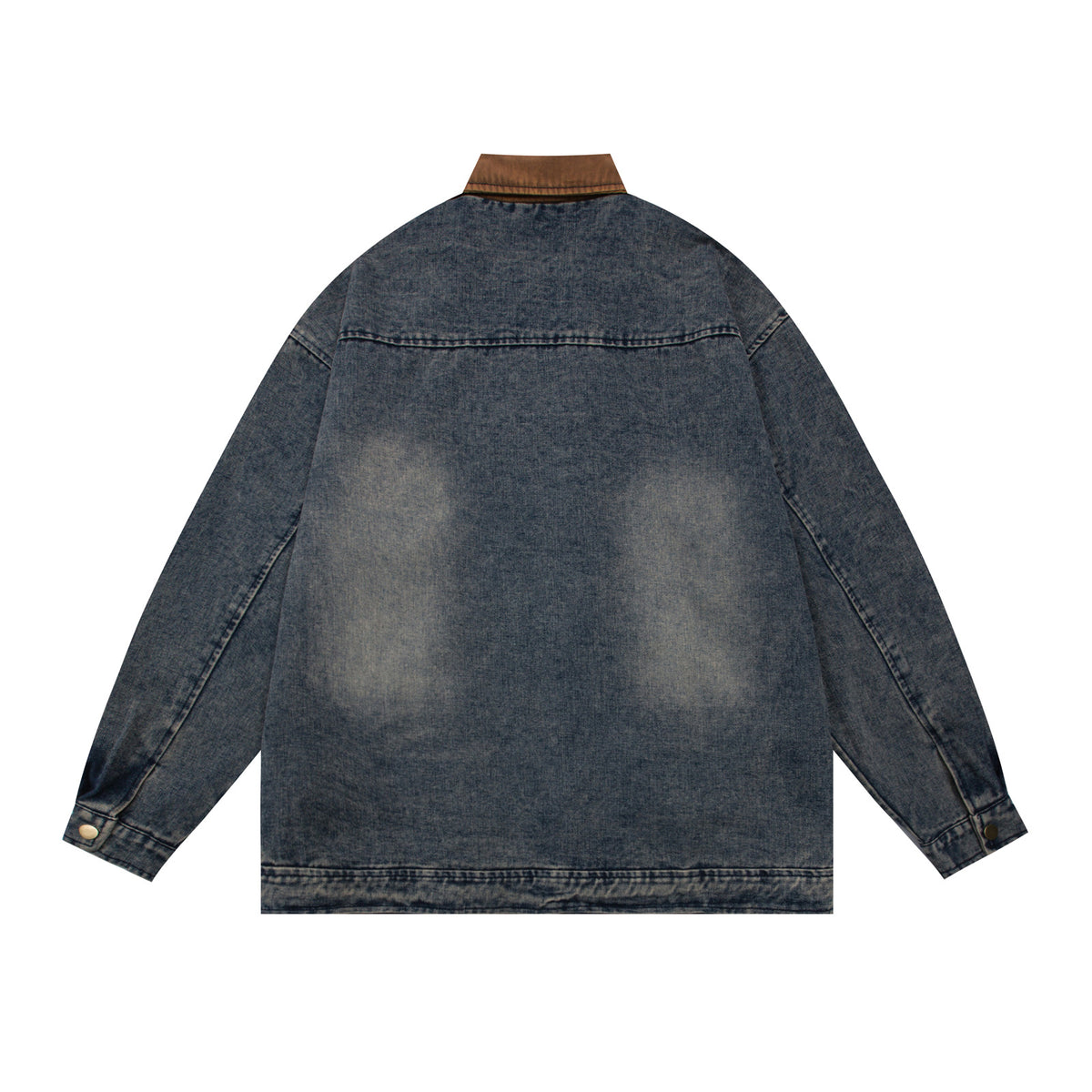 Retro contrast denim jacket
