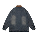 Retro contrast denim jacket