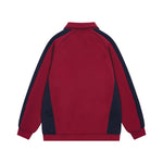 復古印花翻領衛衣