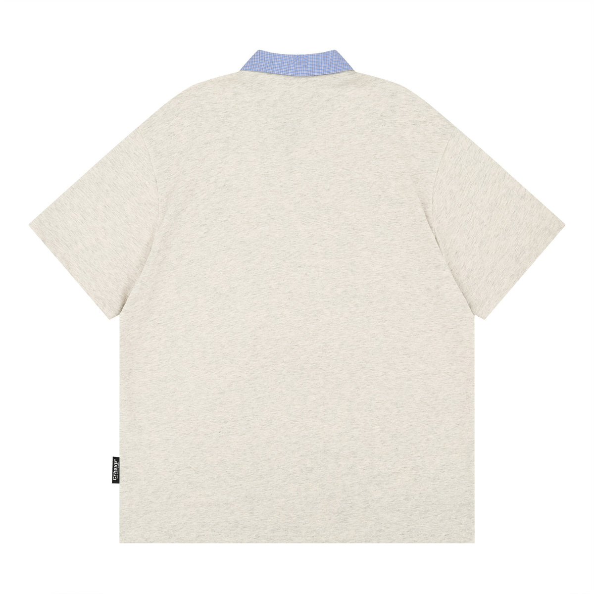 레트로 콘트라스트 패치 플러시 반팔