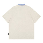 레트로 콘트라스트 패치 플러시 반팔