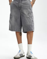 Washed casual overalls