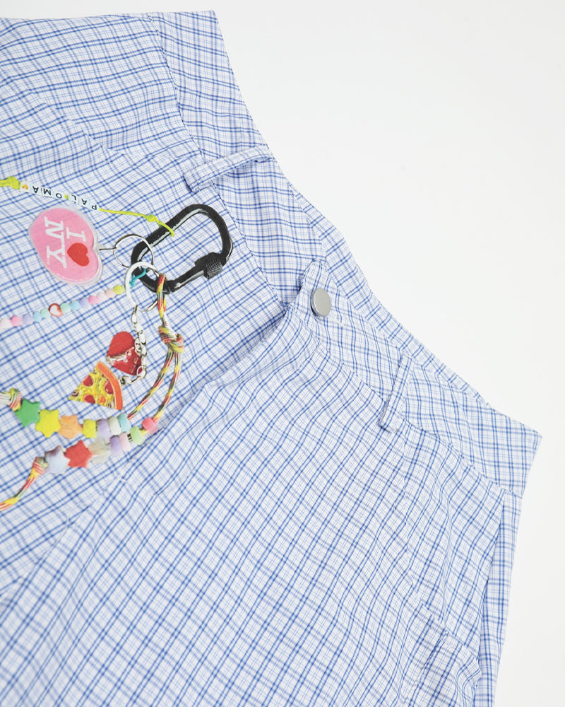 Simple plaid casual shorts