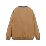 레트로 디스트레스드 폴로 스웨트셔츠