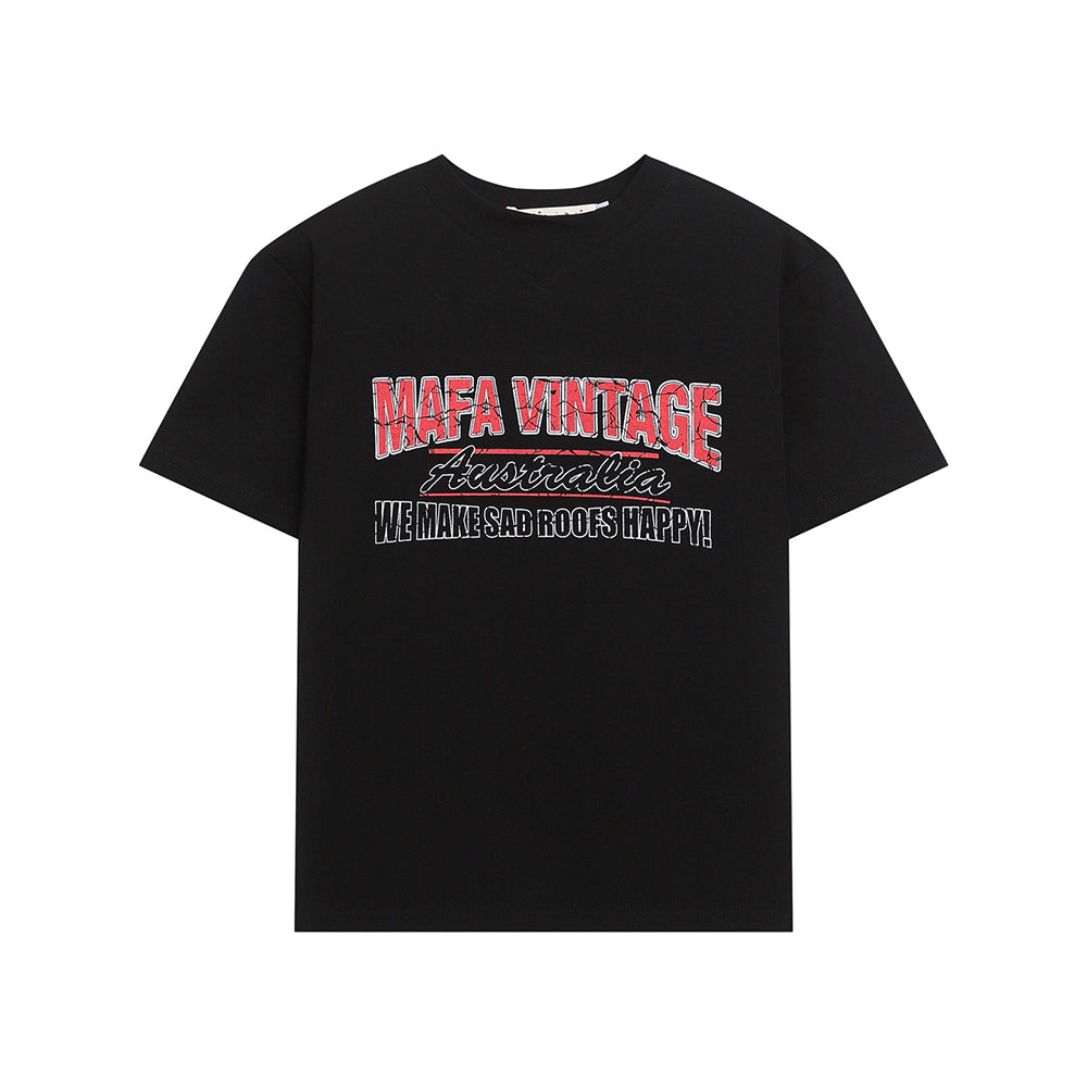 레터 프린트 라운드넥 반팔 (여성용)