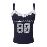 Lace patchwork suspenders