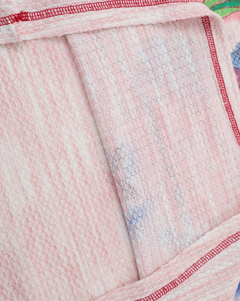 재미있는 패턴의 루즈핏 긴팔 티셔츠