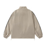 Retro embroidered stand collar jacket