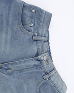 水洗簡約牛仔長褲