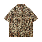 Vintage leopard print short sleeve shirt
