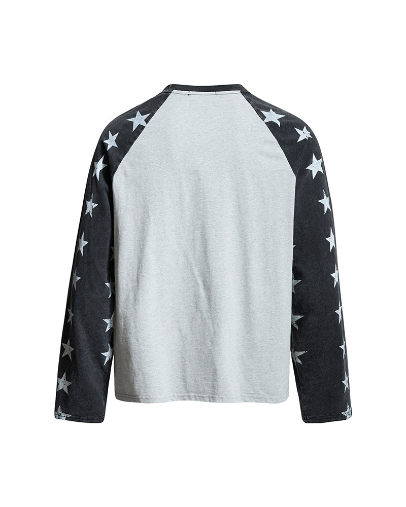 Color-blocked casual versatile long-sleeved shirt