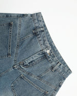 復古水洗牛仔長褲