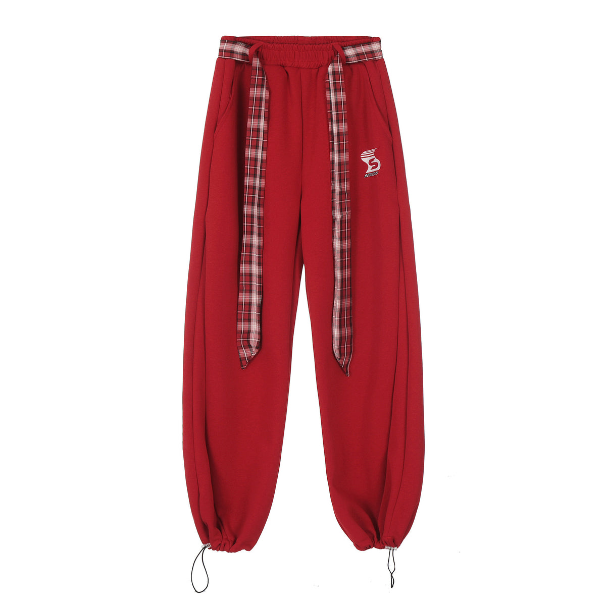 Vintage long belted casual trousers