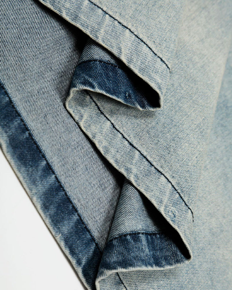 Loose and simple denim short sleeves