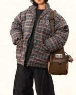 Retro plaid bread suit