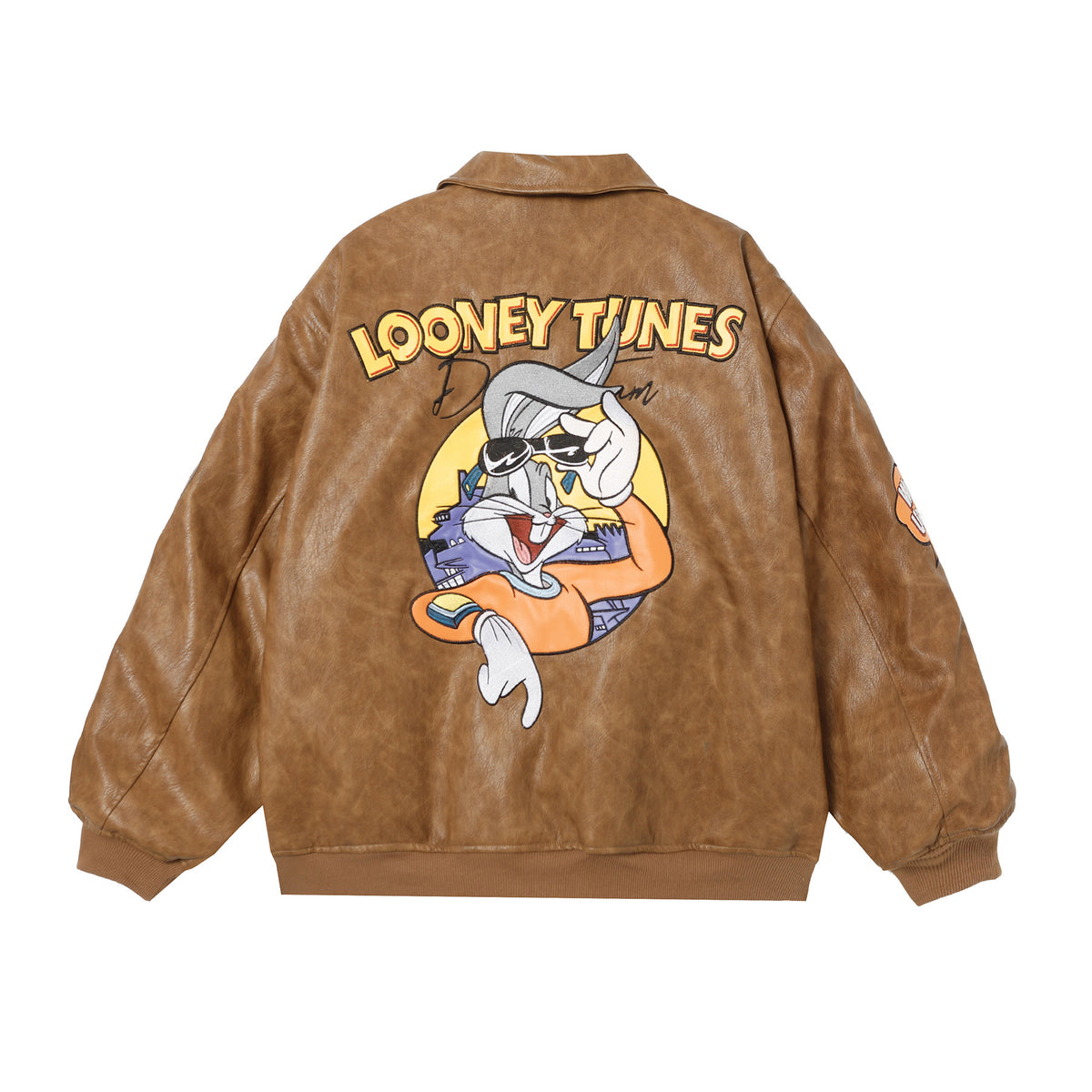 Cartoon embroidery padded jacket