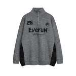 Retro letter turtleneck sweater