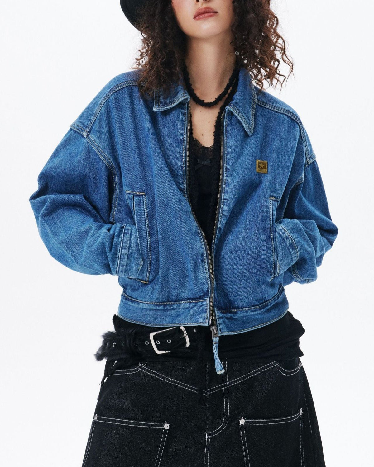 빈티지 쇼트 데님 재킷