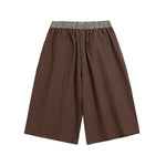 Panelled contrast plaid shorts