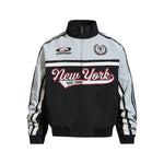 Embroidered stand-up collar coat