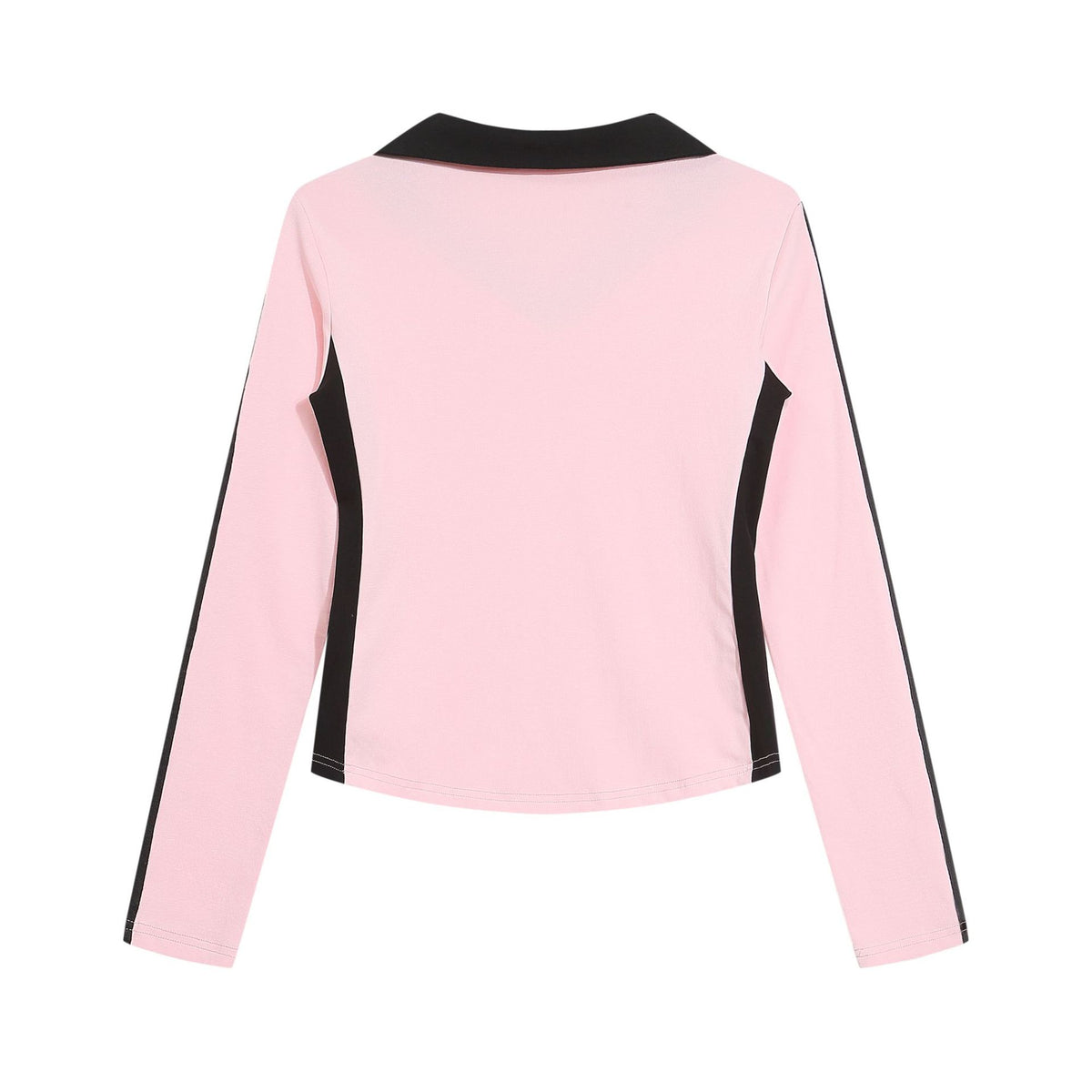 復古拼色印花長袖