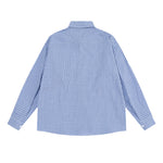 레트로 루즈 블루 체크 무늬 셔츠