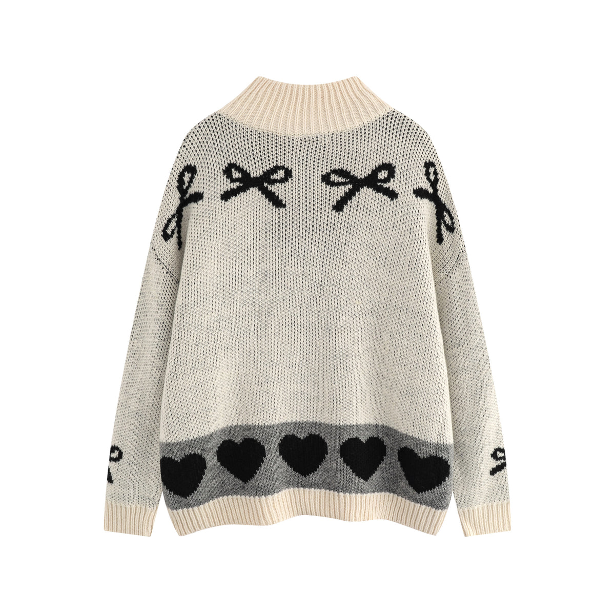 Retro cute bow cardigan sweater