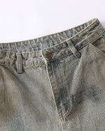 Heavy duty wide-leg jeans