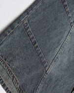 Vintage distressed denim long sleeve shirt