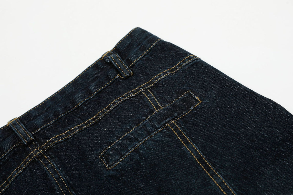 復古簡約寬鬆牛仔褲