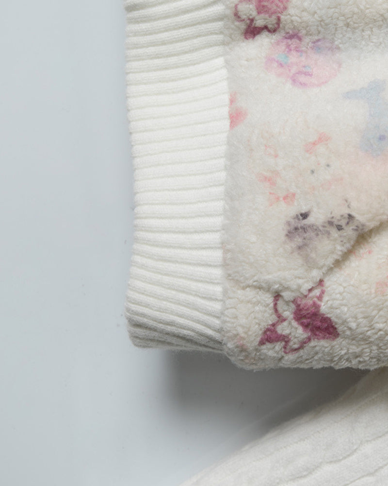 Women's fleece patchwork coat