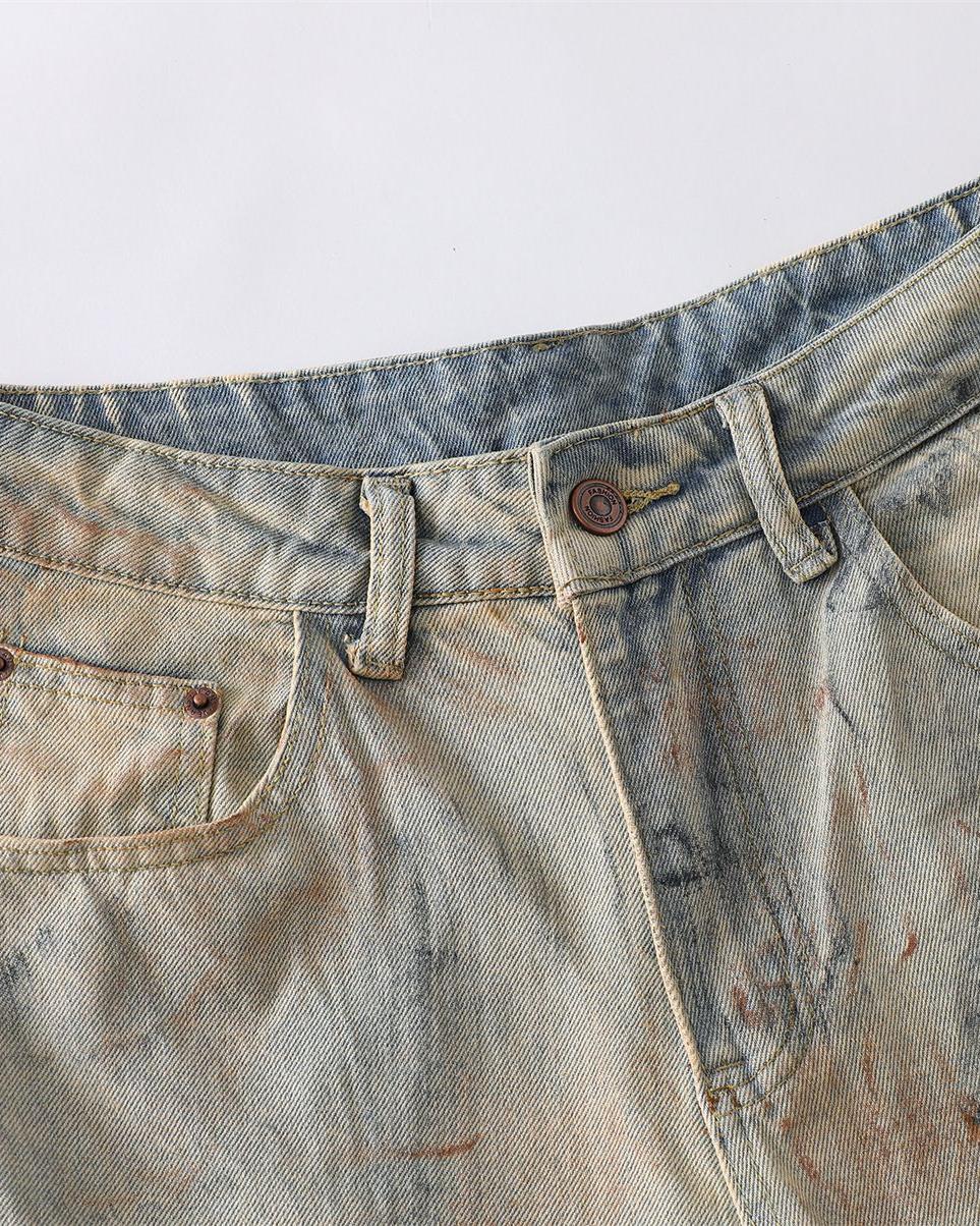 水洗做舊牛仔褲