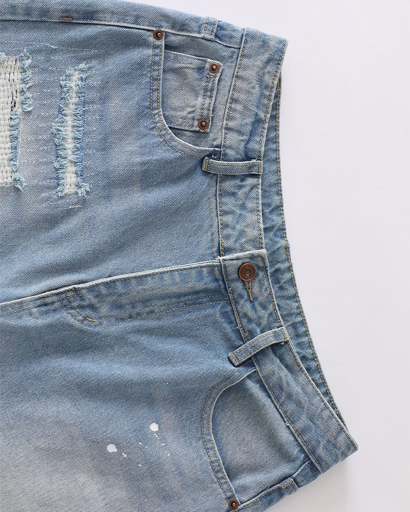 破洞休閑百搭牛仔褲