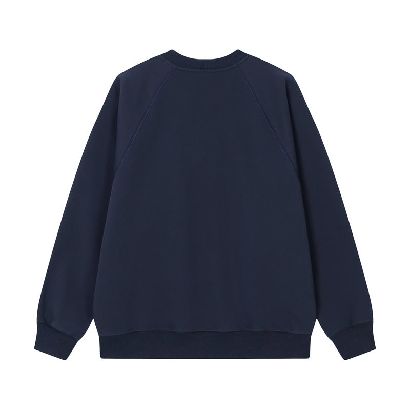 復古拼接撞色圓領衛衣