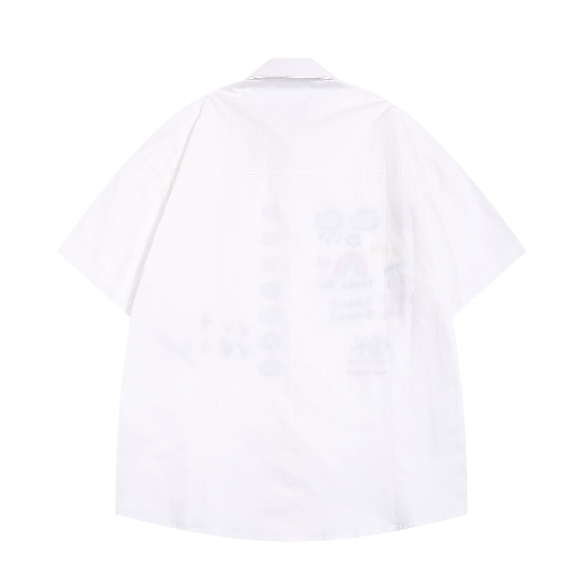 Retro fun cartoon embroidered shirt