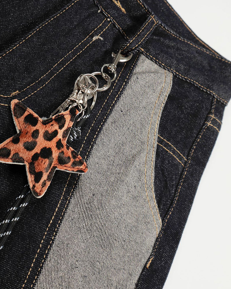 Retro patchwork jeans