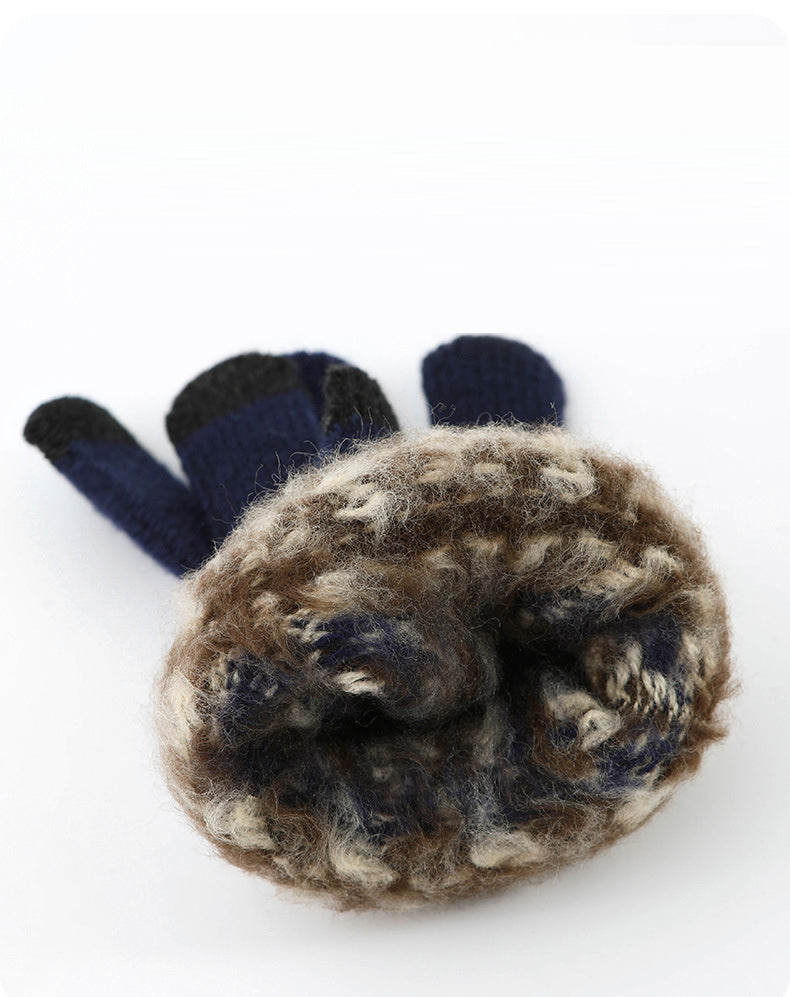 레트로 자카드 따뜻한 장갑