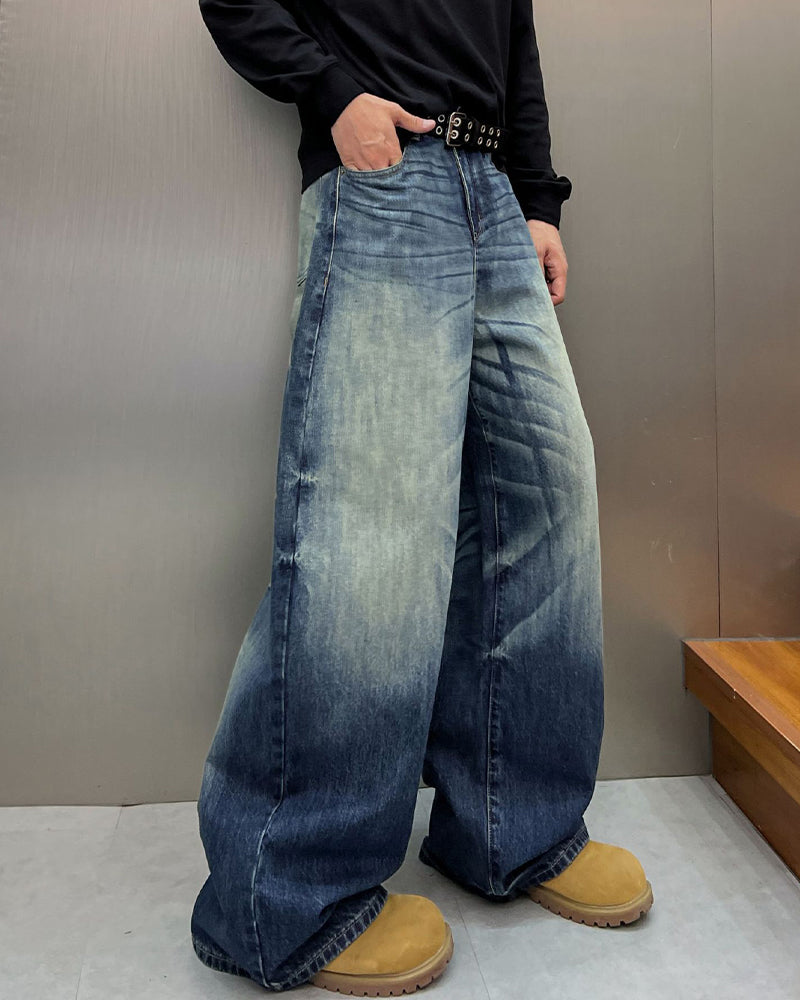 休閑水洗牛仔褲