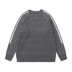 復古三條杠休閑毛衣