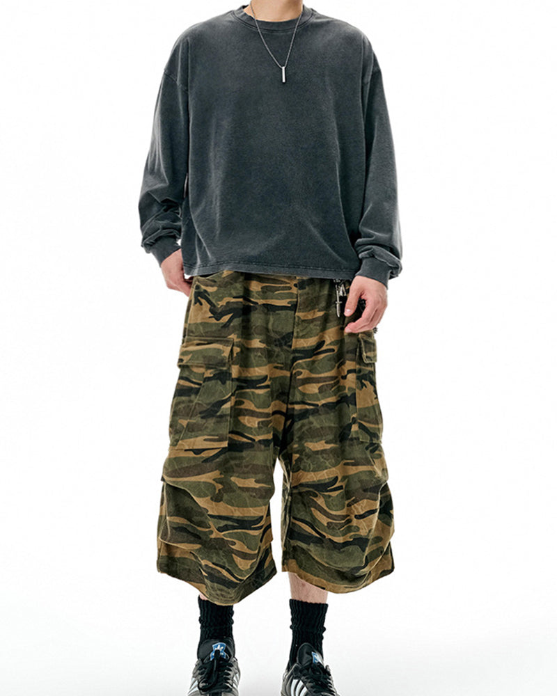 Camouflage cargo casual pants