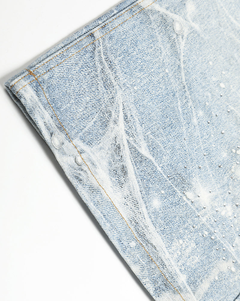 Designer-style denim trousers