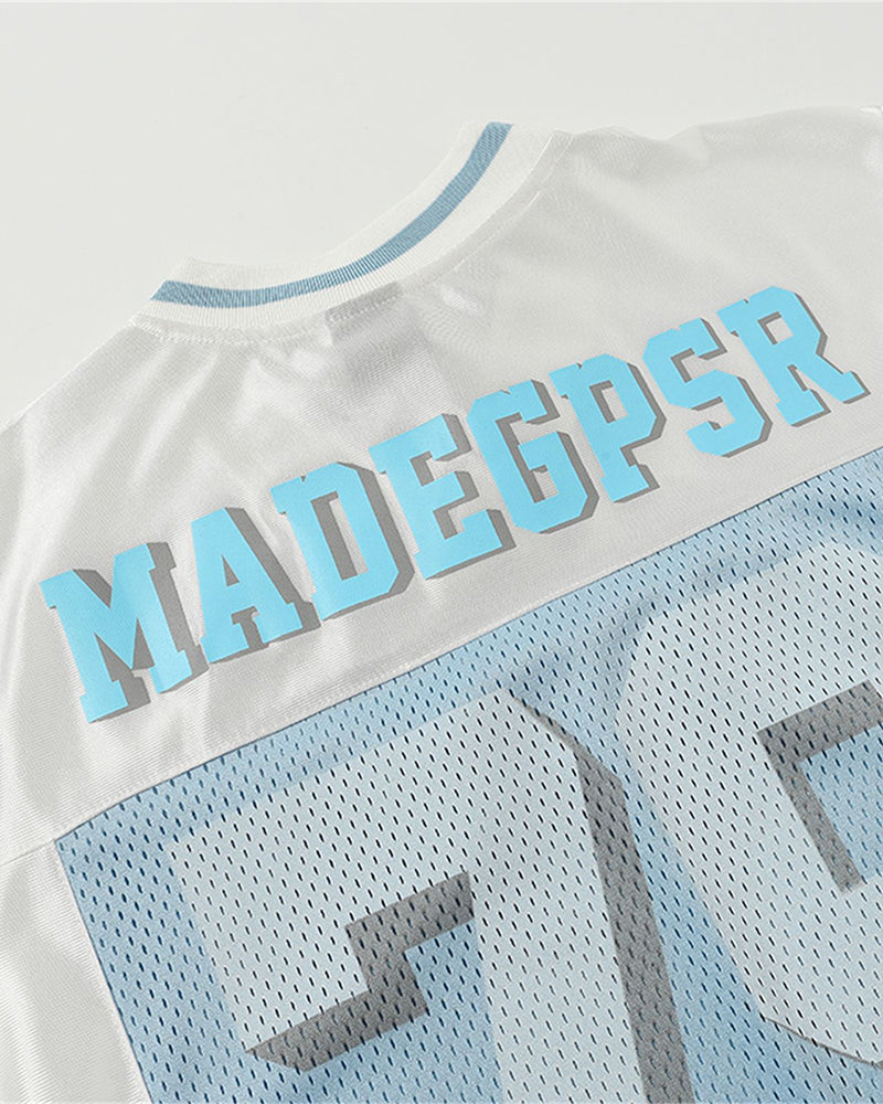 레트로 스티치 스포츠 반소매