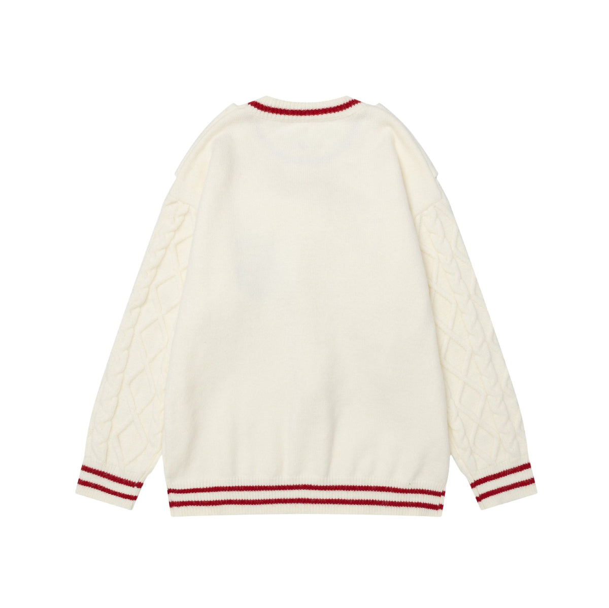 可愛圍巾套頭毛衣