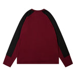 Contrast letter print crew neck sweatshirt