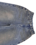 做舊直筒牛仔褲