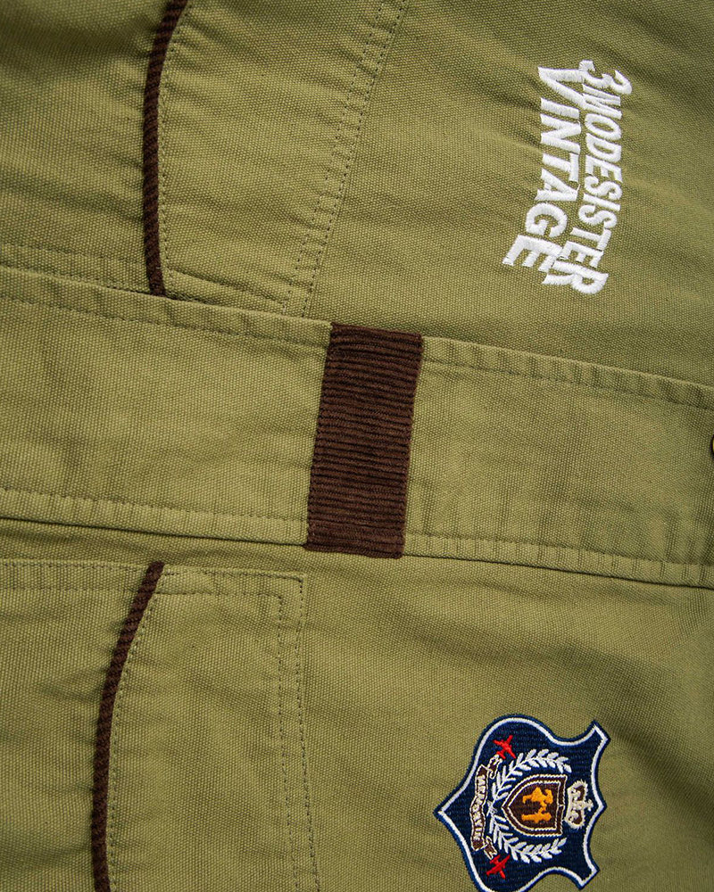 Retro letter stand collar jacket